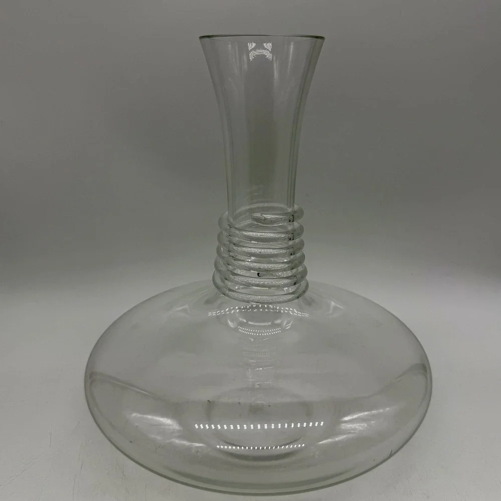 Unbranded Spiral Neck Glass Wine Decanter Wide Base Aerator Excellent